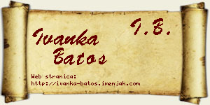 Ivanka Batos vizit kartica